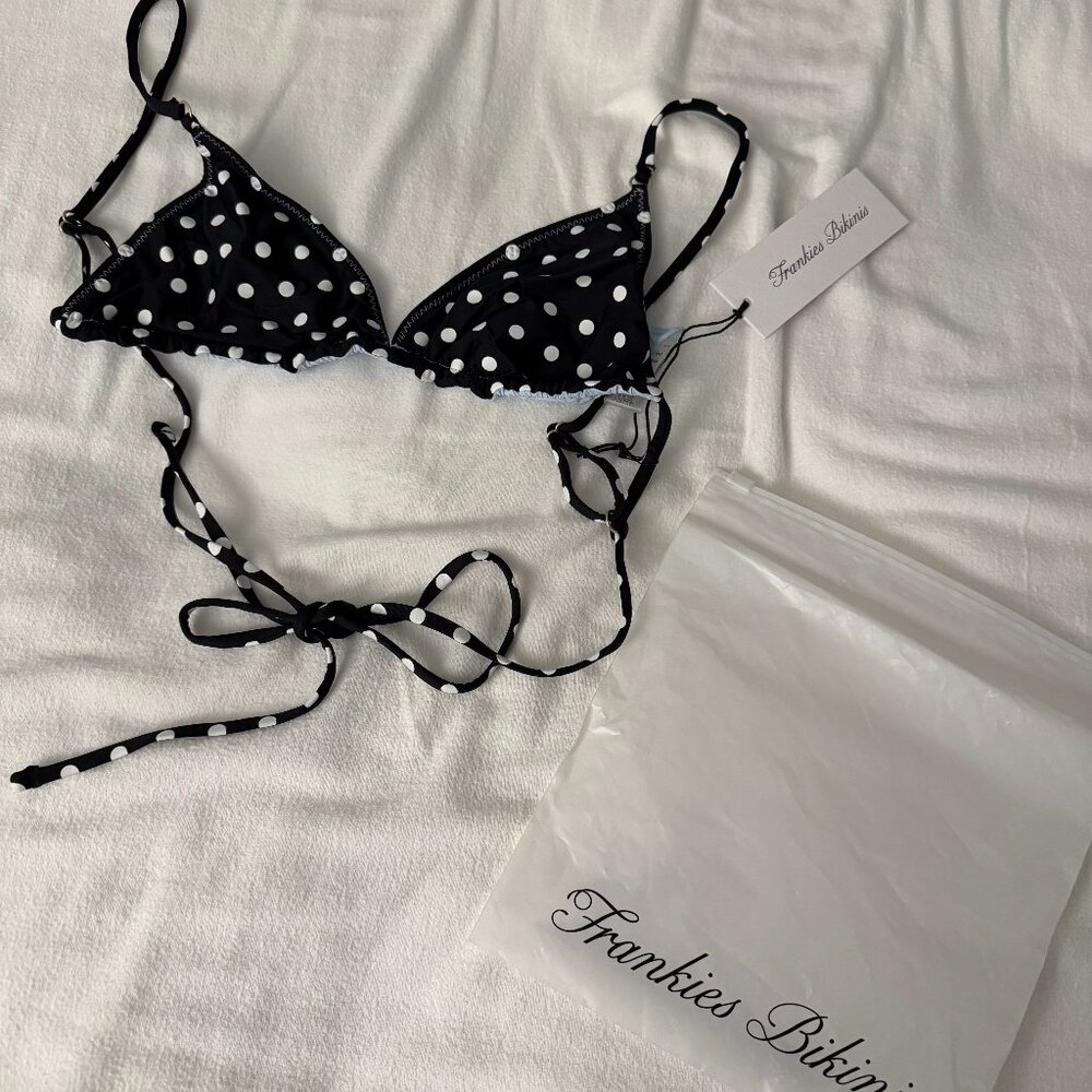 Frankies Bikinis Elena Reversible Micro Bikini Top - Frost Size M